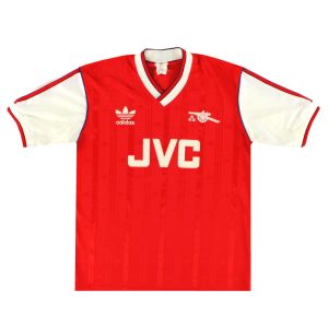 1986-88 Arsenal adidas Home Shirt L - Arsenal / Excellent / Large