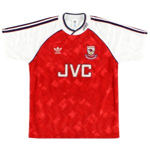 1990-92 Arsenal adidas 'Champions' Home Shirt S - Arsenal / Excellent / Small