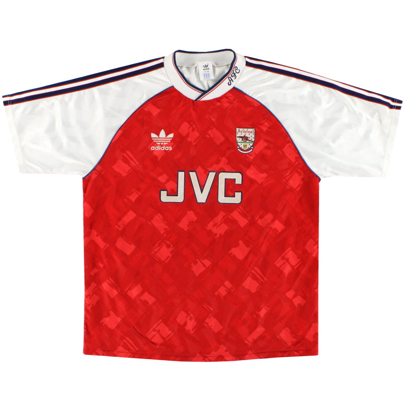1990-92 Arsenal adidas Home Shirt S - Arsenal / Excellent / Small