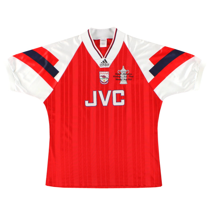 1992-94 Arsenal adidas 'Final Winners' Home Shirt M/L - Arsenal / Excellent / Large