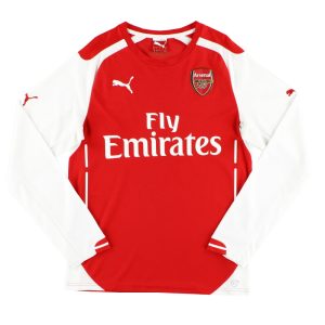 2014-15 Arsenal Puma Home Shirt L/S S - Arsenal / Excellent / Small