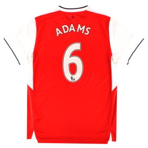 2016-17 Arsenal Puma Home Shirt Adams #6 L - Arsenal / Excellent / Large