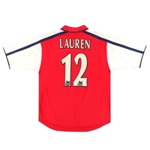 2000-02 Arsenal Nike Home Shirt Lauren #12 L - Arsenal / Excellent / Large
