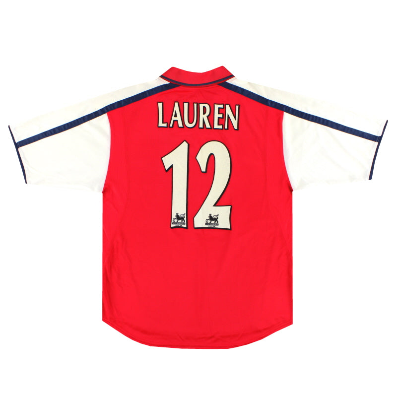2000-02 Arsenal Nike Home Shirt Lauren #12 L - Arsenal / Excellent / Large