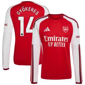 Arsenal adidas Home Shirt 2026-27 - Long Sleeve with Gyökeres 14 printing