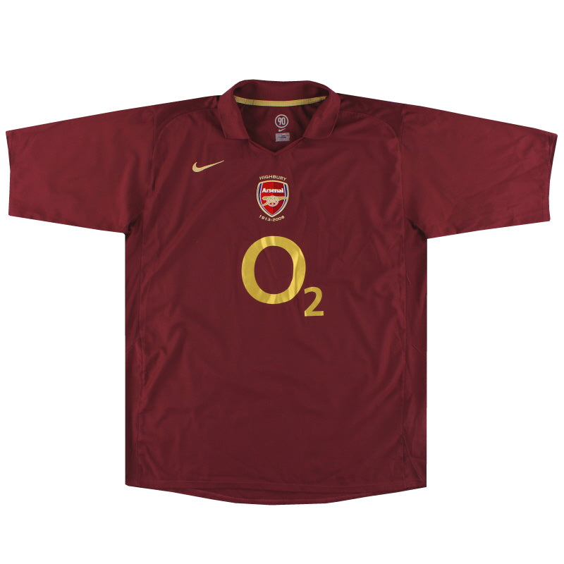 2005-06 Arsenal Nike Commemorative Highbury Home Shirt *Mint* - Arsenal / Mint / XL