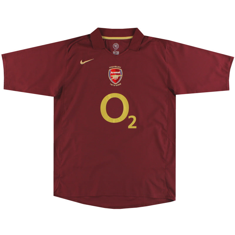 2005-06 Arsenal Nike Commemorative Highbury Home Shirt *Mint* XL - Arsenal / Mint / XL
