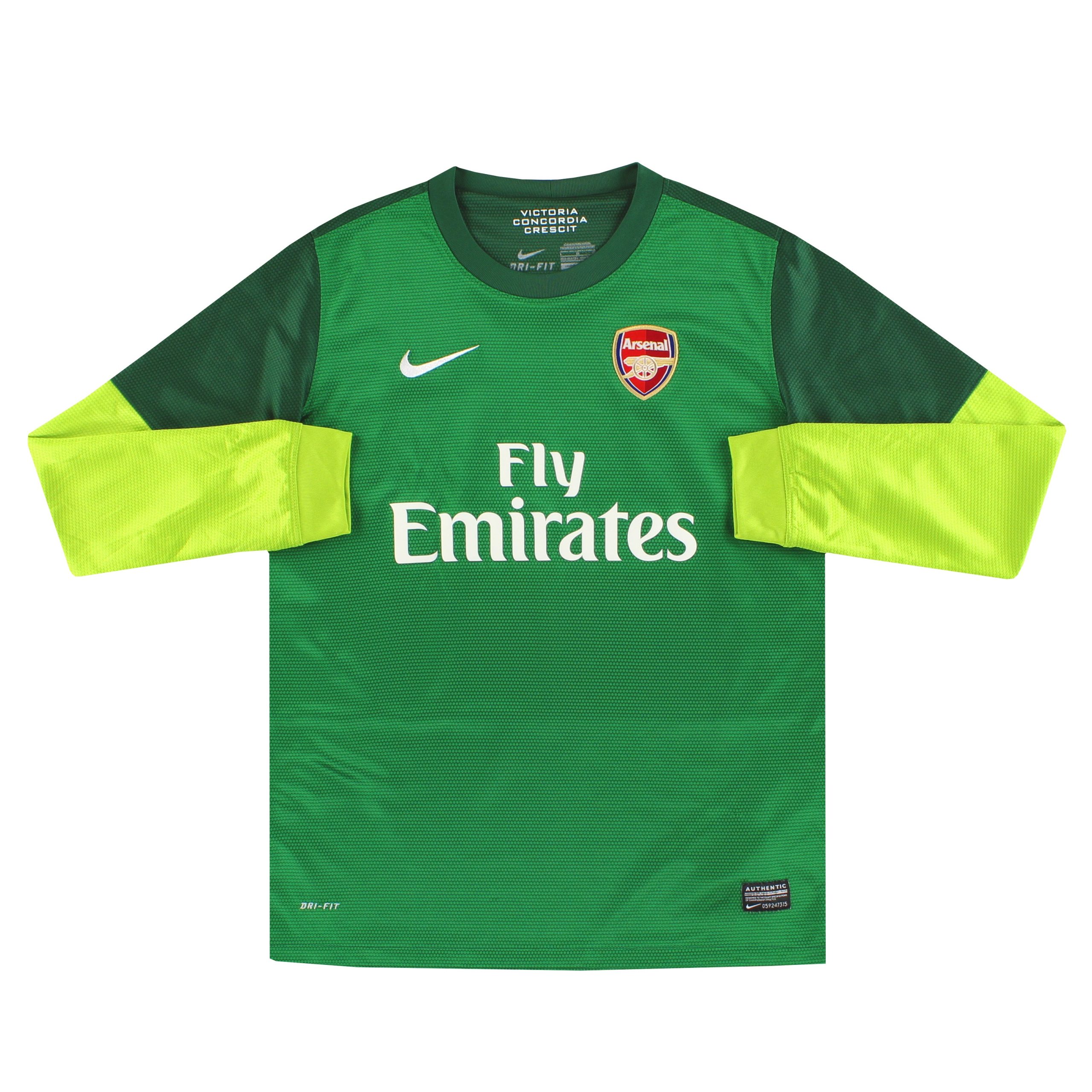 2012-13 Arsenal Nike Goalkeeper Shirt L/S L.Boys - Arsenal / Excellent / Large Boys