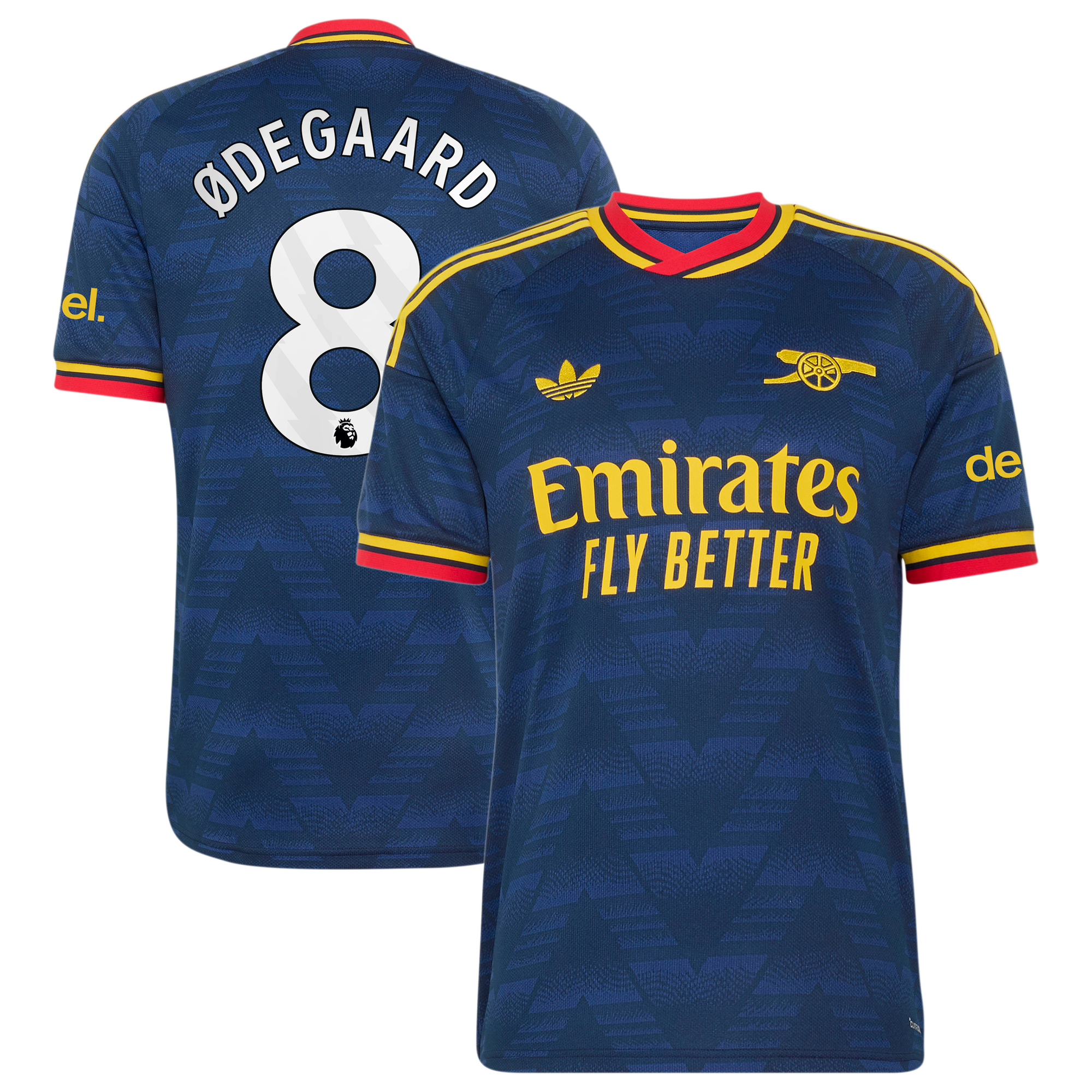 Arsenal adidas Away Shirt 2026-27 with Ødegaard 8 printing