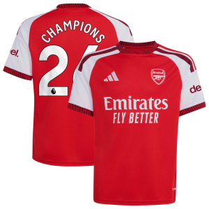 Arsenal adidas Home Shirt 2026-27 - Kids with Champions 26 printing